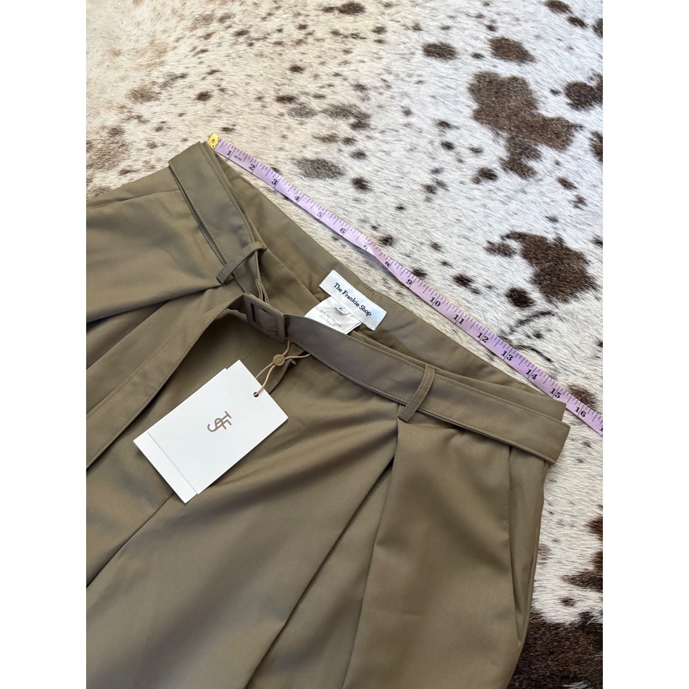 The Frankie Shop NEW Clay Belted Pants In Desert Taupe Size Large - Picture 7 of 9